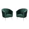 Manhattan Comfort Rosemont Accent Chair in Green and Gold, PK2 2-AC056-GR - alternate 1